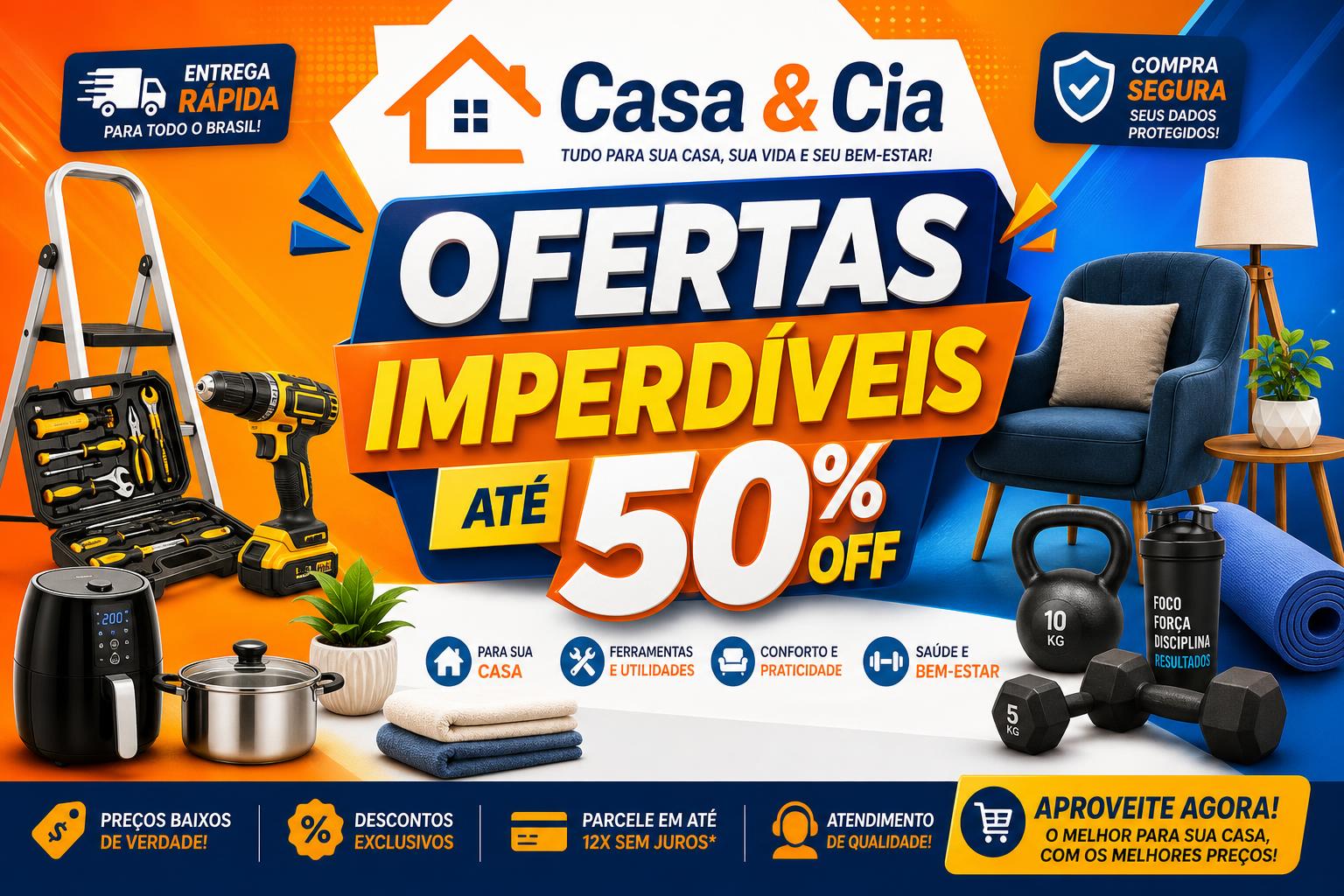 Ofertas imperdíveis Casa & Cia - até 50% off